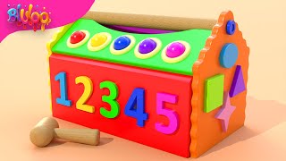 Learn Shapes Numbers and Colors Song  BluLoo Nursery Rhymes amp Kids Songs [upl. by Tunnell905]