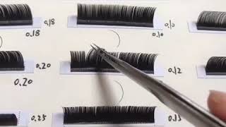 individual lashes extension 003mm025mm [upl. by Naejamron]