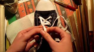 Спосіб завязати шнурки пентаграмою  The way to tie the laces with a pentagram  DIY [upl. by Sharos381]