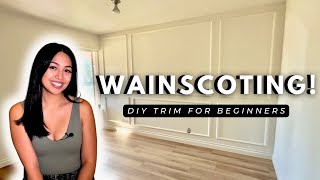 DIY Wainscoting Made Easy 5 Steps for Beginners  Home Improvement for Anyone [upl. by Livingstone]