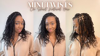 MINI TWISTS ON SHORT NATURAL HAIR  QVR HAIR [upl. by Burne638]