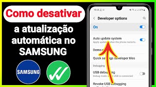 Como desativar a atualização automática forçada no telefone Samsung 2023 [upl. by Haliehs]