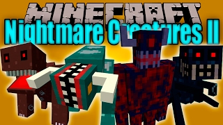 NIGHTMARE CREATURES  Tengo miedo y no voy a tener confianza  Minecraft mod 1710 Review [upl. by Irv277]