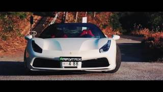 Ferrari 488 Spider  Armytrix Titanium Exhaust  HRE Wheels in Japan [upl. by Helban]