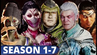 Mortal Kombat 1 ALL MASKS FACES SKINS GEAR Season 1  7 MK1 [upl. by Donelu]