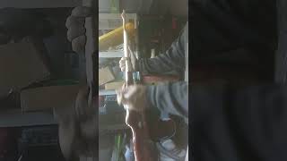 Wood staining the rifle Gun stock stain Woodworking project diy carving [upl. by Bibah]