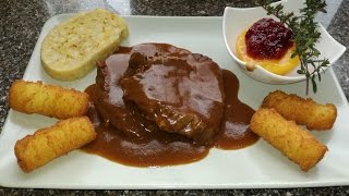 Rindsbraten mit Serviettenknödel und Kroketten ANLEITUNG FÜR ANFÄNGER [upl. by Aihsile]