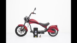 Soversky Electric Chopper Scooter MH3 45Miles per hour 4000w 60V 40Ah Battery Ride Green Ride Fun [upl. by Lleirbag]