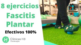 👣FASCITIS PLANTAR ✅ 8 Ejercicios EFECTIVOS 100 y estiramientos [upl. by Danzig]