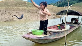 How to cast fishing line to catch fish Triệu Thị Loan [upl. by Nodnal77]