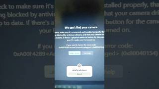 we cant find your camera  msi infotech camera windows10 [upl. by Eserrehs]