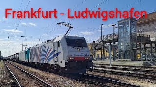 In Doppeltraktion von Frankfurt Ost nach Ludwigshafen Oggersheim über Stadion Biblis und Worms Hbf [upl. by Oirazan]