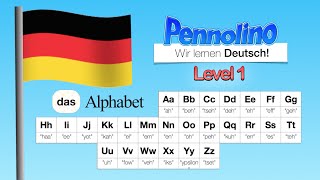 Pennolino DEUTSCH lernen Aussprache Pronunciation  Das Alphabet  ABC bis Z Learn GERMAN [upl. by Alyaj309]