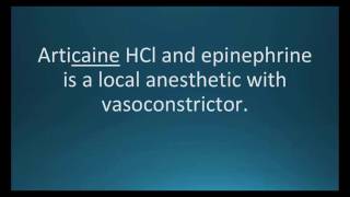 How to pronounce articaine epinephrine Septocaine with epi Memorizing Pharmacology Flashcard [upl. by Tristam825]