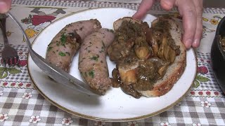 Salsiccia e Funghi con Pane Cafone o Polenta [upl. by Isabel]