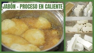 JABÓN CASERO con aceite ¡ SIN CURADO  Saponificación en caliente [upl. by Ahsiekan213]