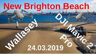 New Brighton Beach By Drone  Wallasey  DJI Mavic 2 Pro  24032019 [upl. by Ydnim]