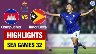 Highlights Campuchia vs Timor Leste  Bắn phá không nghỉ  phản công sắc lẹm  chủ nhà mở đại tiệc [upl. by Ion]