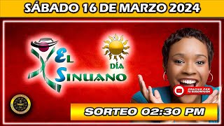 Resultado de EL SINUANO DIA del SÁBADO 16 de marzo 2024 chance sinuanodía [upl. by Adnovoj]