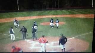 High School Baseball Cheap Shot Leads To Benches Clearing [upl. by Allimak]