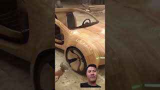 Apple car handmade automobile toycar satisfying woodworking [upl. by Jeffcott]