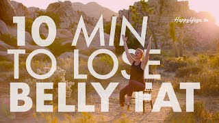 10 Minute Chair Yoga to Lose Belly Fat [upl. by Alfie]