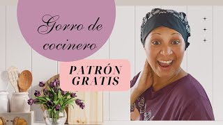 Cómo hacer Gorro de cocina con Patrón GratisGorro para Chef de cocina [upl. by Reivazx]