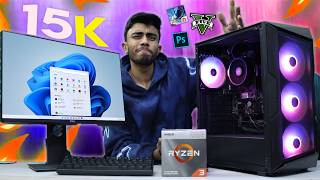 15000 Rs Super AMD PC Build⚡Best for Gaming amp Editing 🪛Live Test Perfect for Students [upl. by Sissy226]