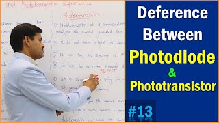 Comparision in photodiode phototransistor  difference between photodiode and phototransistor [upl. by Aicsile]