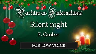 Stille Nacht Silent Night  Noche de paz KARAOKE FOR LOW VOICE  Gruber  Key G Major [upl. by Louisa]