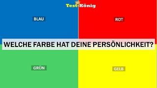 PERSÖNLICHKEITSTEST WELCHE FARBE HAT DEINE PERSÖNLICHKEIT [upl. by Nij388]