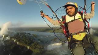 Stunning 360° Paramotor Flight Above Iguazu Falls w Rafael Goberna [upl. by Evilo]