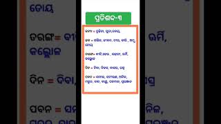 Odia Grammar  ପ୍ରତିଶବ୍ଦ  Part3  For OSSC OSSSC Odisha Police Exams OdiaShortsytshorts [upl. by Margarita]