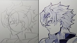 How To Draw Sanemi Shinazugawa Step By Step  Kimetsu No Yaiba [upl. by Elrae]