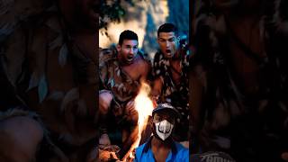 Messi and Ronaldo in jungle shorts funnyshorts [upl. by Yendor]