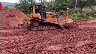 Caterpillar D6R LGP bulldozer at work [upl. by Ailyn]