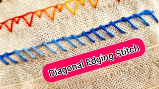 Diagonal Edging Stitch [upl. by Asset]