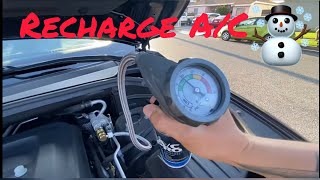 How to recharge Dodge Durango AC system using AC PRO R1234YF  DIY [upl. by Ttreve]