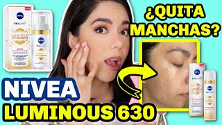 NIVEA LUMINOUS 630 ANTIMANCHAS LA PROBÉ POR 3 MESES ¿ME FUNCIONÓ  MARIEBELLE COSMETICS [upl. by Nilyram]