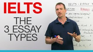 IELTS Writing The 3 Essay Types [upl. by Arlan868]