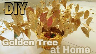 How to make tree wire easy steps golden treesculpture [upl. by Ayn]