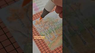 Landscape Alcohol Marker ohuhu ohuhumarkers alcoholmarkers markerdrawing alcoholmarker shorts [upl. by Chic]