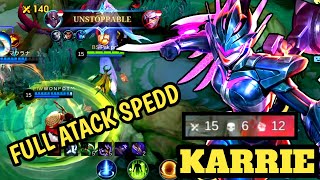 KARRIE FULL ATACK SPEDD contencreatormlbb karrie [upl. by Nylassej]