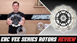 EBC Vee Series Motorcycle Rotors Review at SpeedAddictscom [upl. by Etnovert]