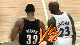 Jordan vs Pippen  Only Duel EVER [upl. by Artapoelc89]