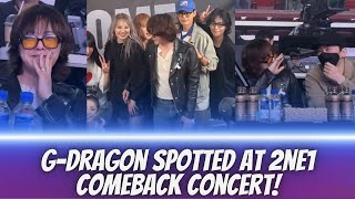 GDRAGON Spotted at 2NE1 Welcome Back Concert Amidst Rumors of BIGBANG Performance [upl. by Sivehc293]