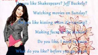 Miranda Cosgrove  Shakespeare Karaoke Lyrics [upl. by Iderf]