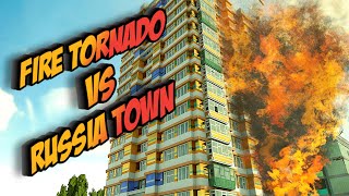 Fire Tornado Vs RUSSİA TOWN 9 Teardown  Realistic Tornado Storm Destruction Mod  торнадо  PC 19 [upl. by Cindelyn]