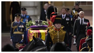 In full Queen’s coffin procession through London as Royal Family march in homage [upl. by Airret]