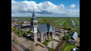 Dronebeeld Hervormde kerk Zegveld 2024 [upl. by Aimo]